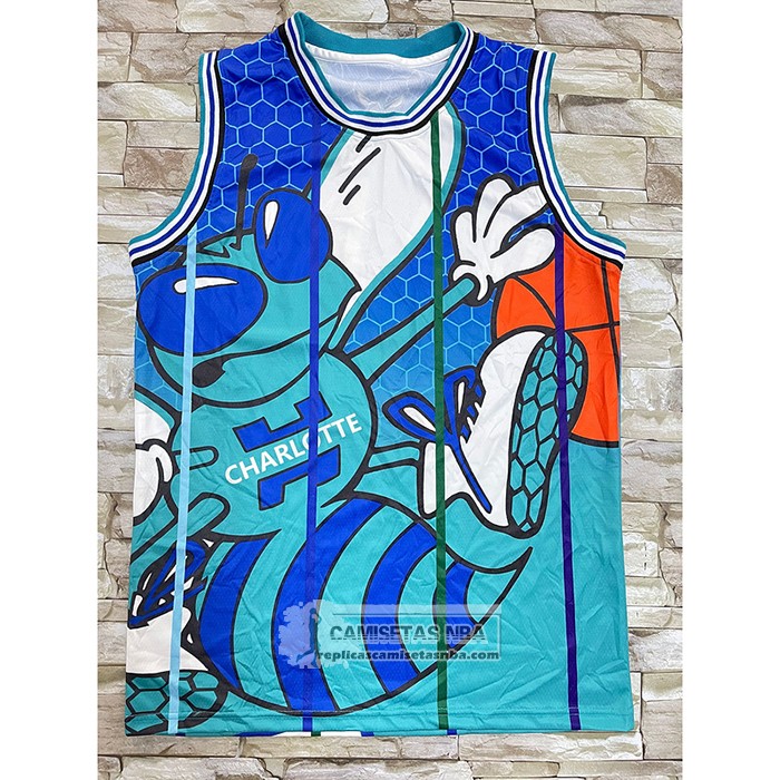 Camiseta Charlotte Hornets LaMelo Ball NO 2 Mitchell & Ness Big Face Verde